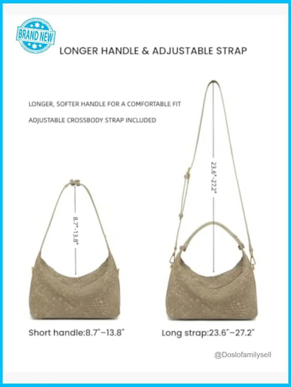 Woven Suede Hobo Bag Medium Slouchy Shoulder Crossbody Purse Adjustable Strap